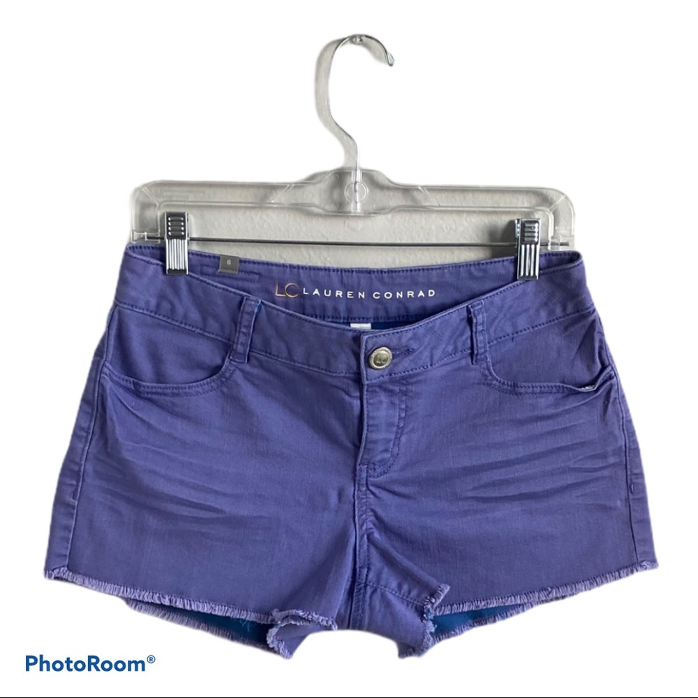 Lauren Conrad Purple Raw Hem Shorts Size 6